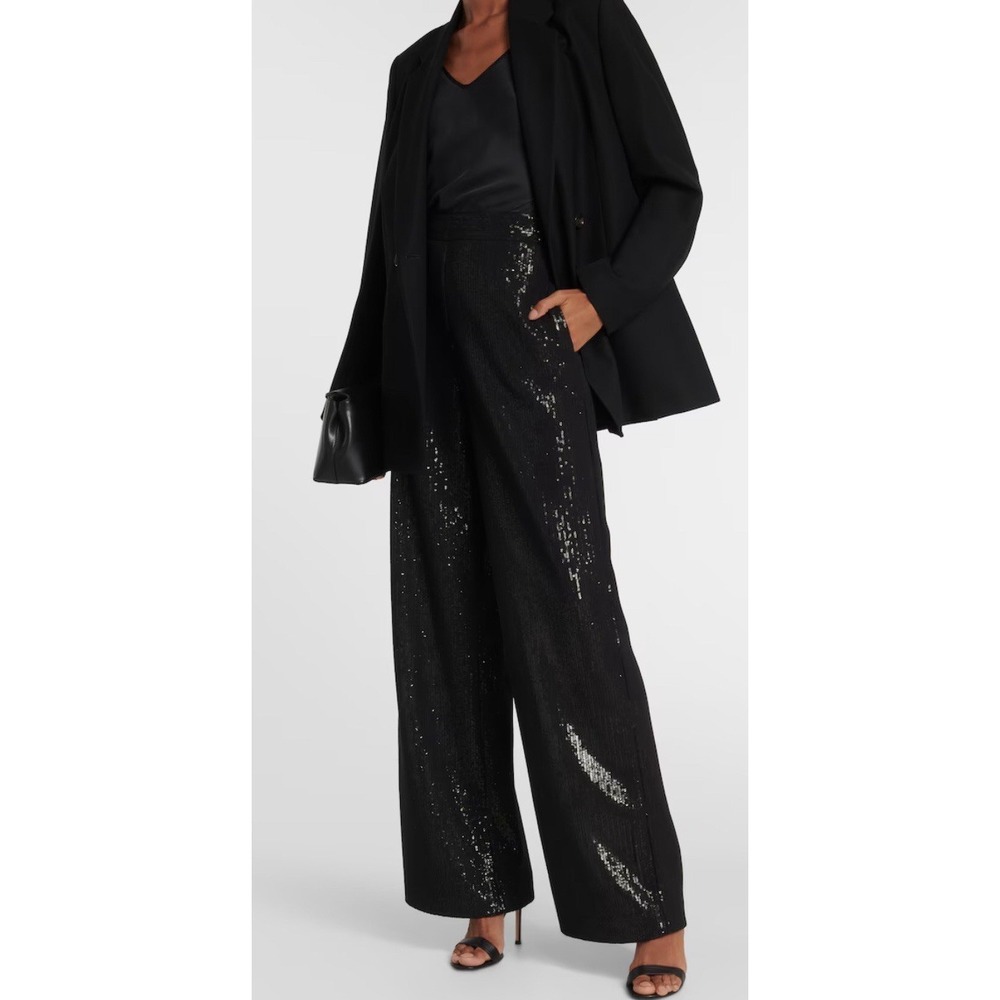 MAX MARA Stelvio sequined georgette pants‎ $925 Size 8. NWT